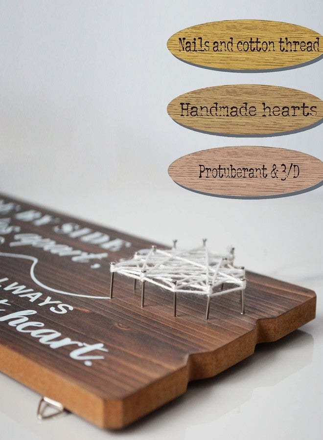 Buecasa Gifts for Best Friends Women Female BFF Sister - Long Distance Picture Clothespin Display Board with Twine and Pendant 15.8x6.0 Inches - Image 4
